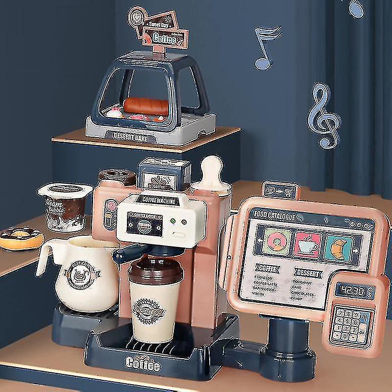Children's Coffee Machine Toy Set Kitchen Toys Simulation Food Bread Coffee
