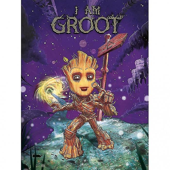 Guardians Of The Galaxy Cosmic Groot Canvas Print