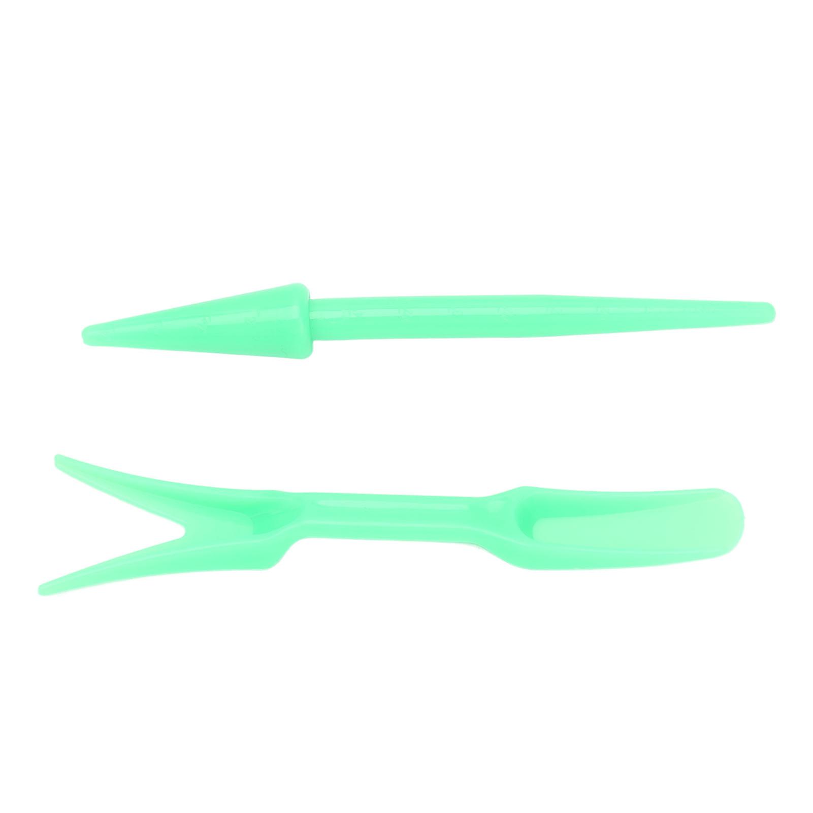 20Sets Small Seed Planter Strong Practicality Small Portable Comfortable to Use Seedling Remover for Vegetable PlantingGreen