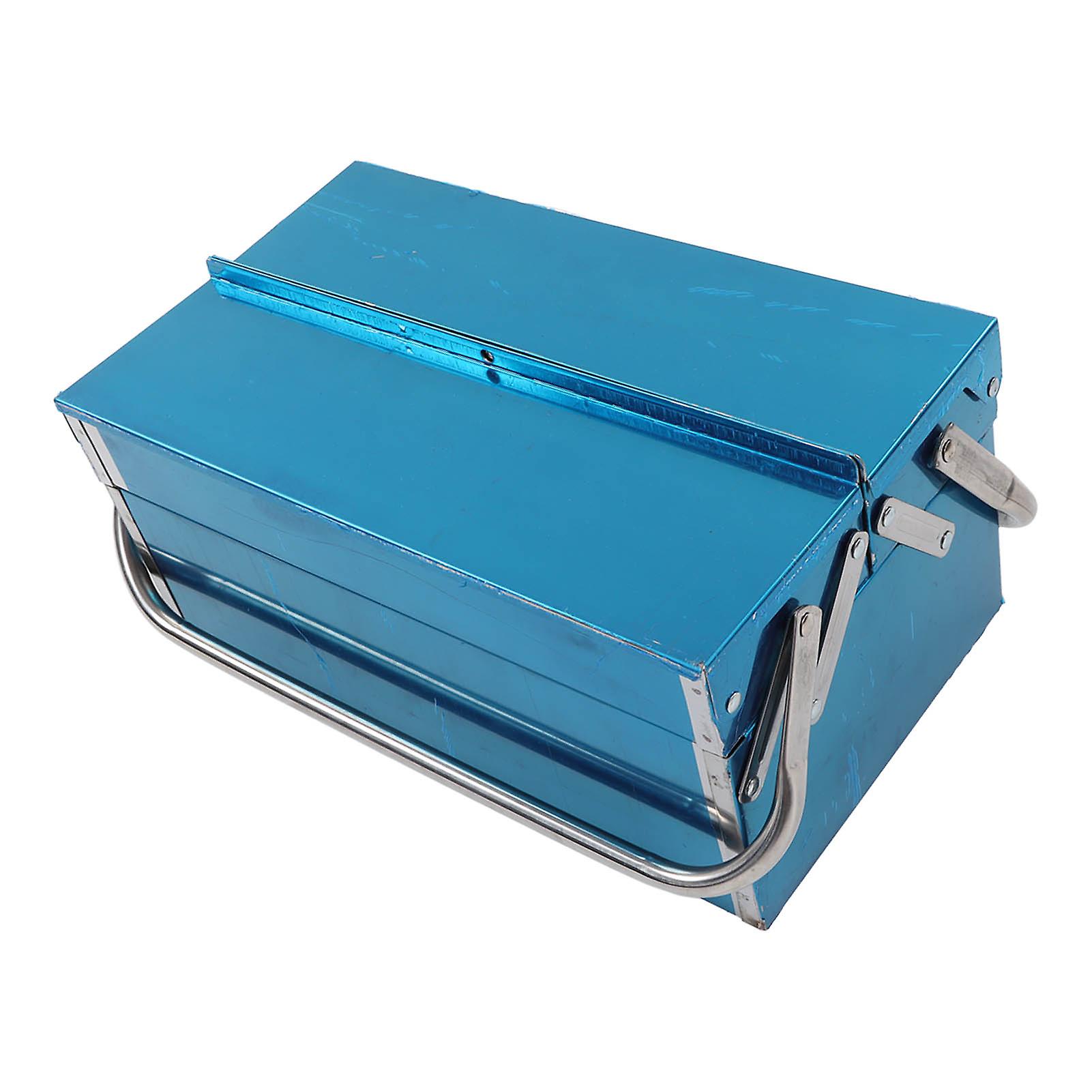 2 Layer 3 Tray Tool Storage Box Stainless Steel Cantilever Toolbox Folding Accessory Suitcase 460 Type 