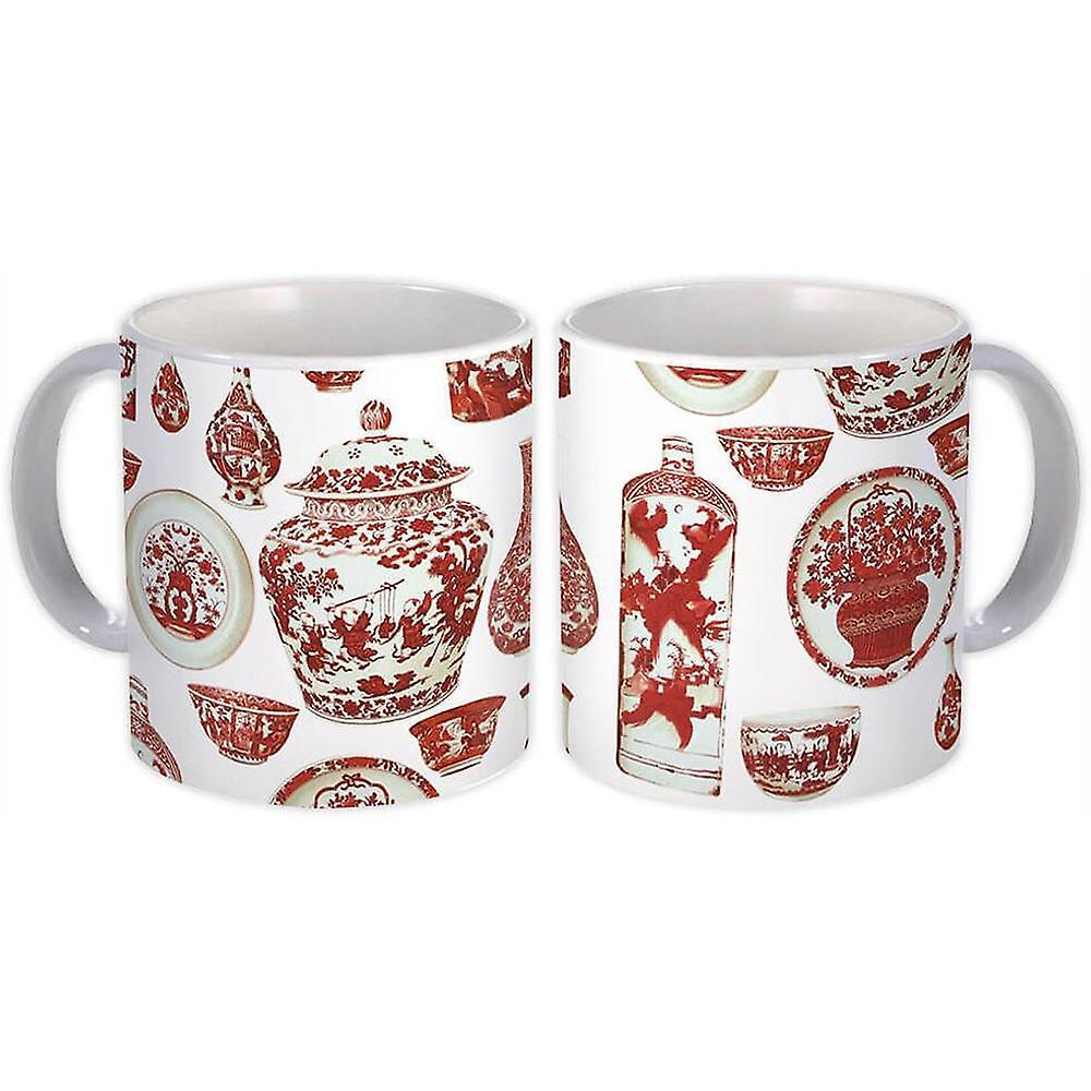 Gift Mug: Porcelain Items Pattern