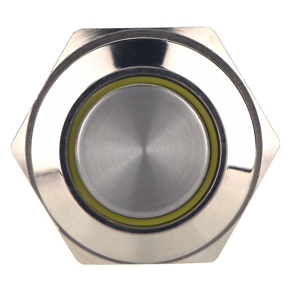 Waterproof metal push-button switch self-locking, with LED ring light
