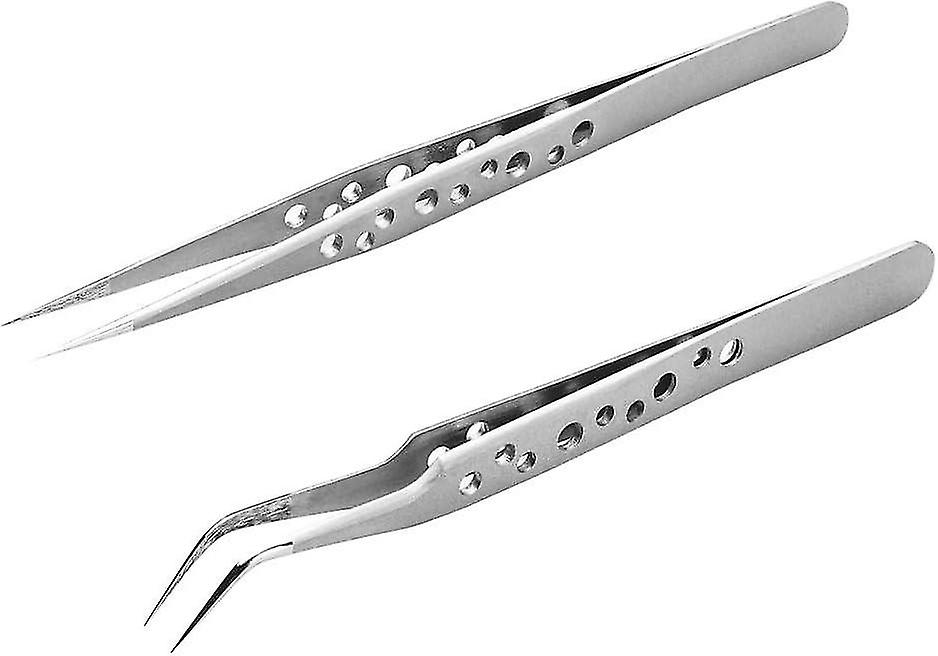Volume Tweezers and Individual Eyelash Extension, 9 Holes Professional Precision Stainless Steel Twe