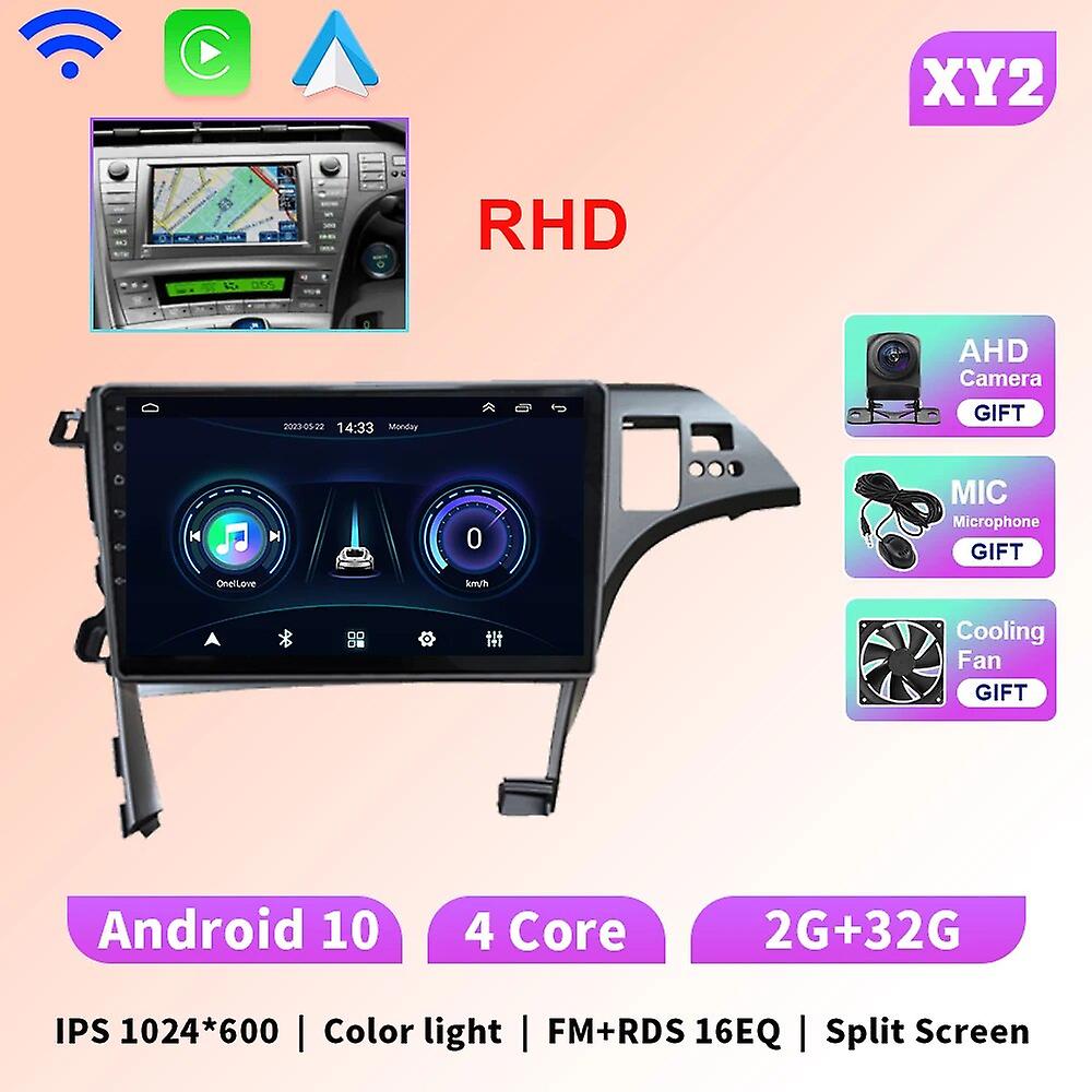 Android 10 For Toyota Prius Xw30 2009-2015 Lhd Car Radio 4g Wifi Player Carplay Android Auto Gps Navigation No Dvd Qled