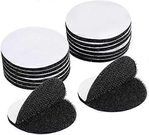 15 Pieces Black Scratch Double Sided Sticker, Self Adhesive Tape, Extra Strong Double Sided Adhesive, Round (6 x 6 cm)