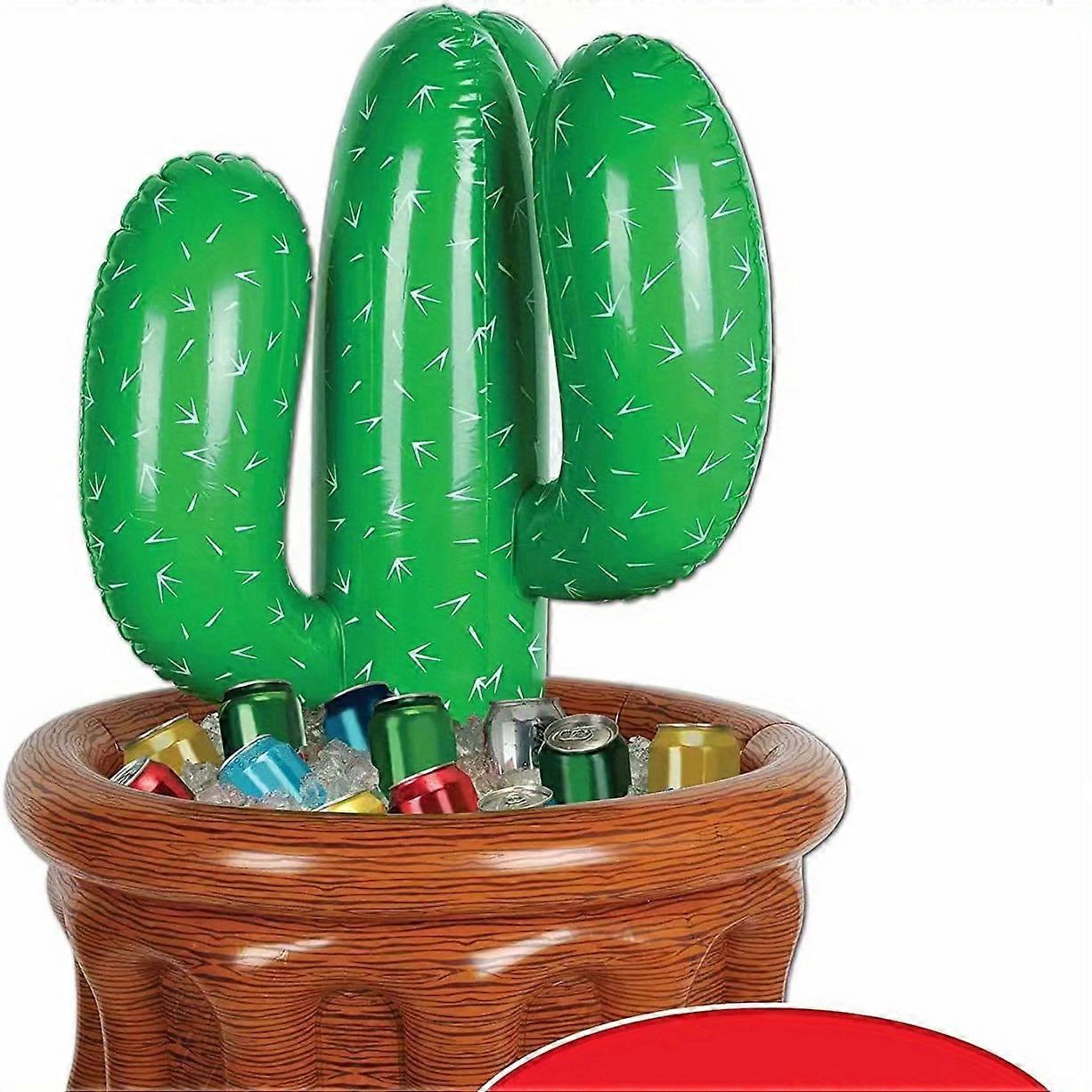 Fun and Functional Inflatable Cactus Cooler - Keep Your Drinks Cold and Refreshing at Your Next Pool Party!