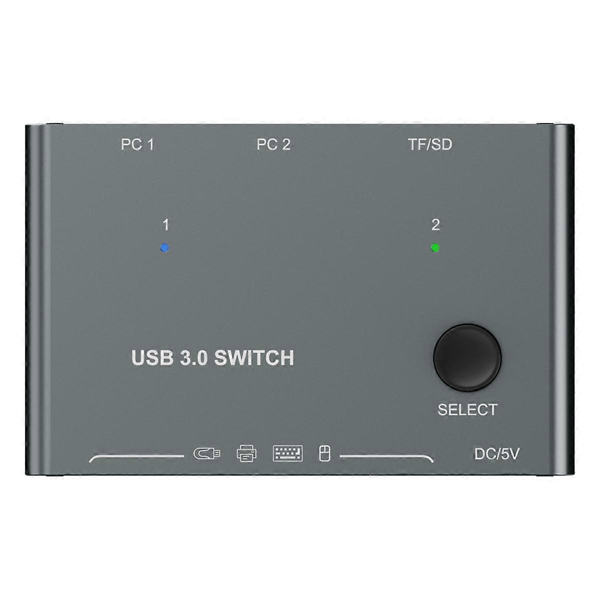 New -KM234T USB3.0 2 in 4 Out USB Sharer 4-Port Printer Sharer Keyboard and Mouse Switch