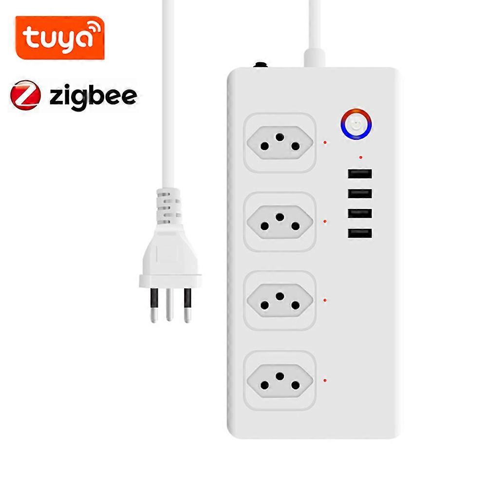 ZigEquation Brazilian WiFi Power Strip, Tuya Smart Plug, Power Strip Extender, Surge Protector, Smart Home, Plug Ourselves, Alexa, Google