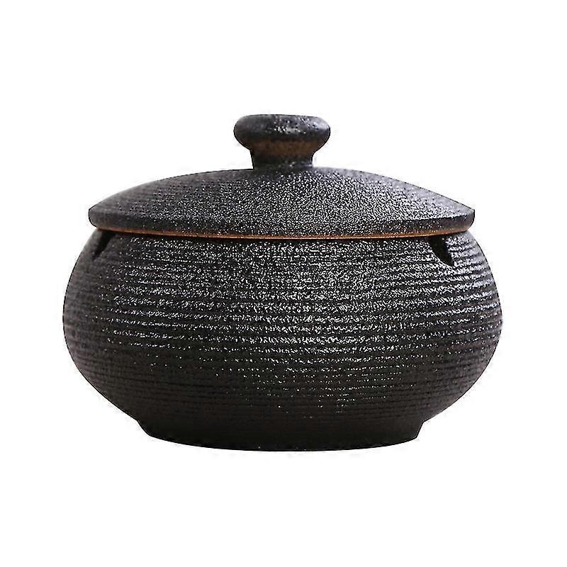 Ashtray With Lid Cigarette Ceramic Ashtray Windproof Ashtray