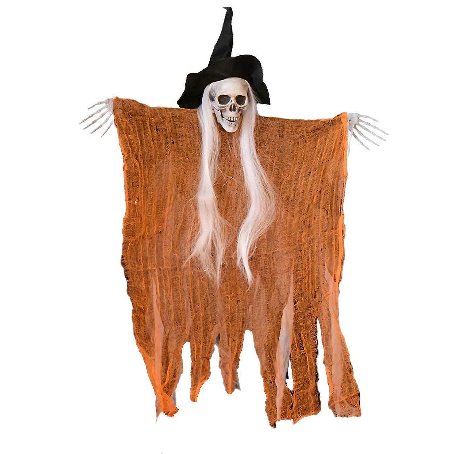 Spooky Hanging Ghost Realistic Create Atmosphere Grim Reaper Decoration Front Door Halloween Hanging
