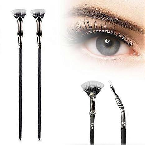 Angled Fan-Shaped Mascara Brush Upgraded Fan-Shaped Mascara Brush Eyelash Separation Tool Soft-Bristled Eyelash Comb Lengthening Eyelashes Makeup Tool