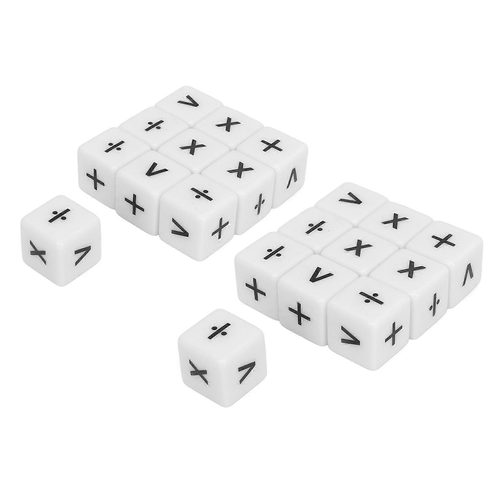 20pcs Teaching Dice Set Math Operation Dice Math Teaching