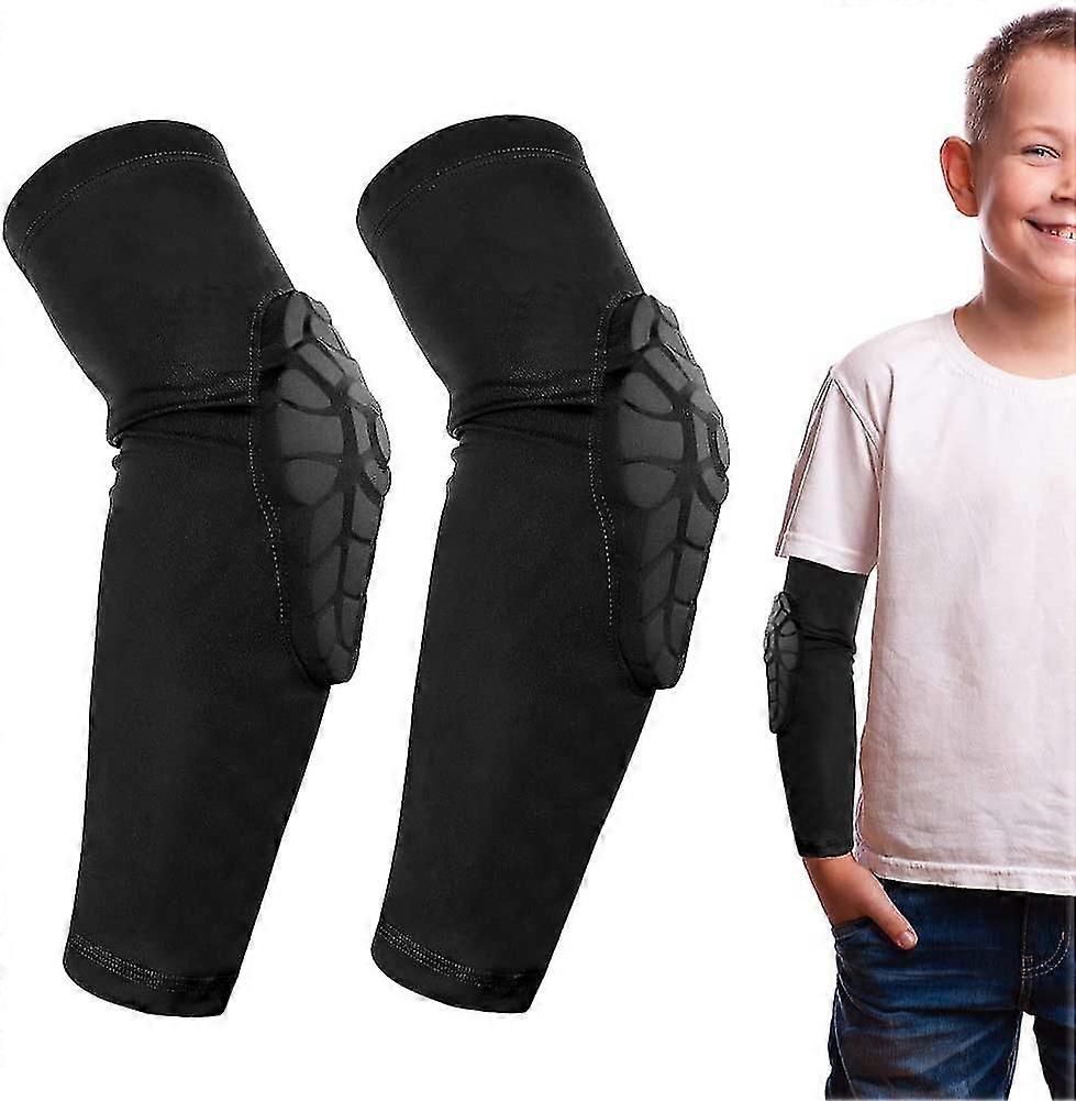 Fong Kids/Youth Sports Honeycomb Compression Knee Pad Elbow Pads Guards Protective Gear For Basketball, Baseball, Foo
