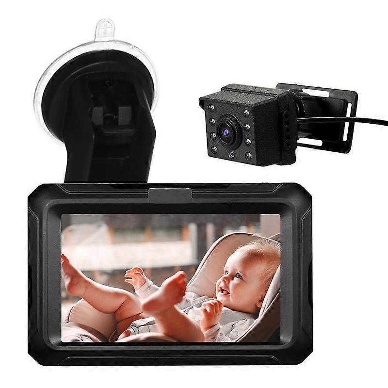 Mirror1080p Monitor Camera Baby Car Mirror With 4.3'' Ips Screen Night Vision Function Adjustable Wide