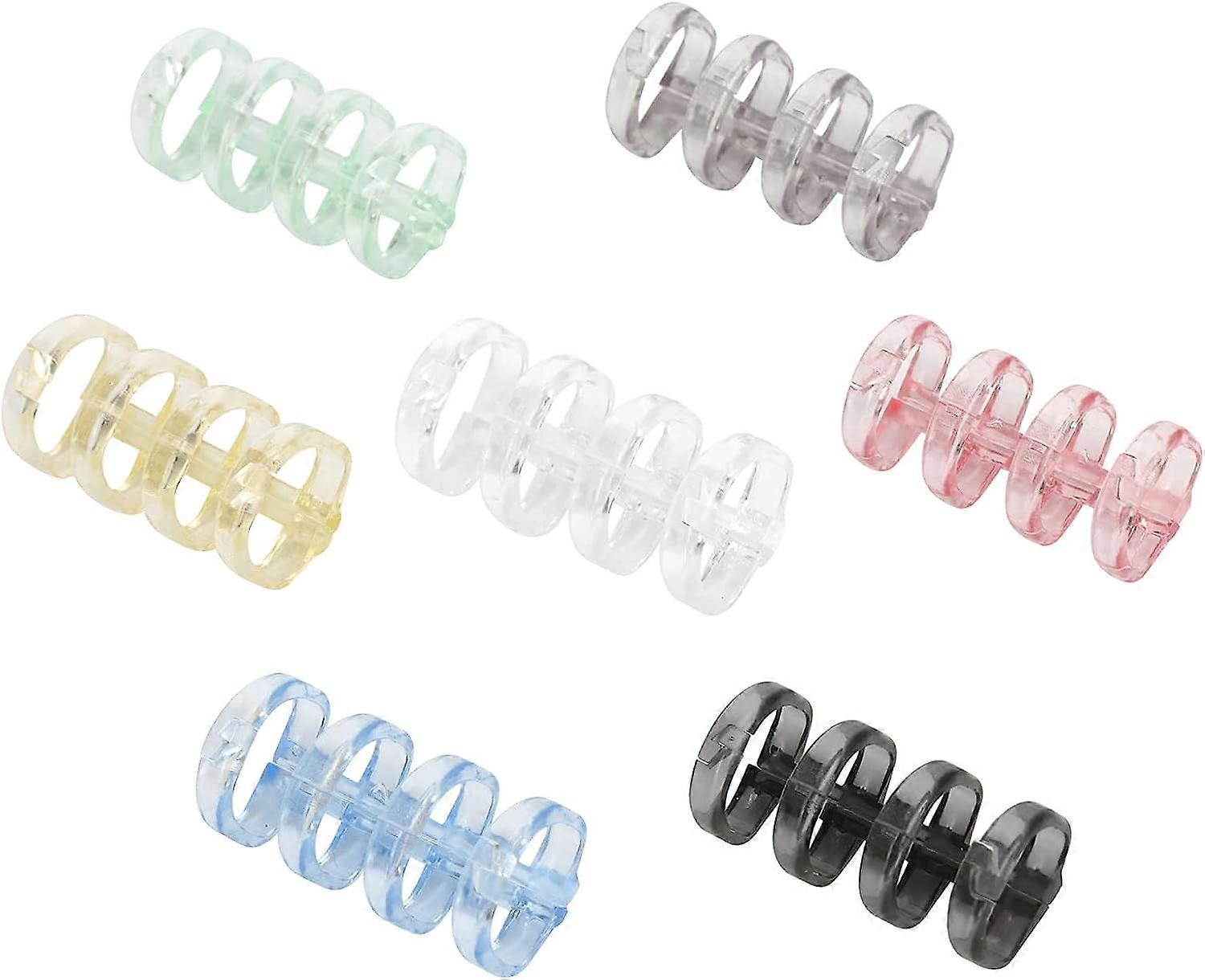 4 Ring Loose Leaf Binders Book Rings, 7 Färgglada Plast Pärmringar med 15 mm innerdiameter