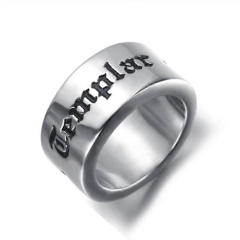 Jednoduchý módní prsten muži s rytíř a templářský kříž prsten křesťanský amulet šperky dárek