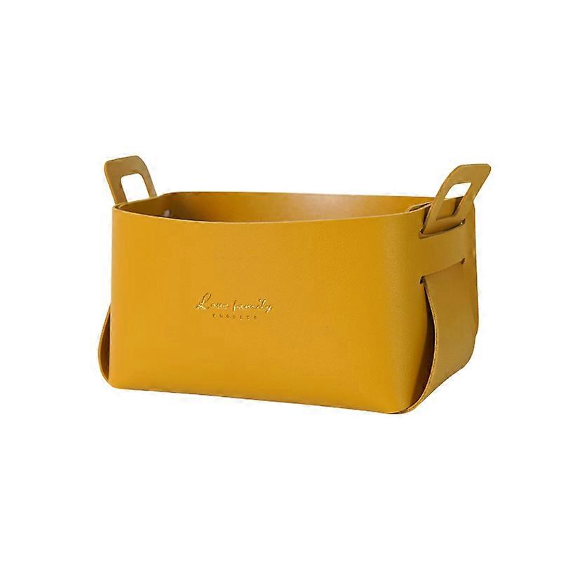 PVC leather desktop large storage box living room bedroom sundries key plate decoration dice tray folding storage 2026