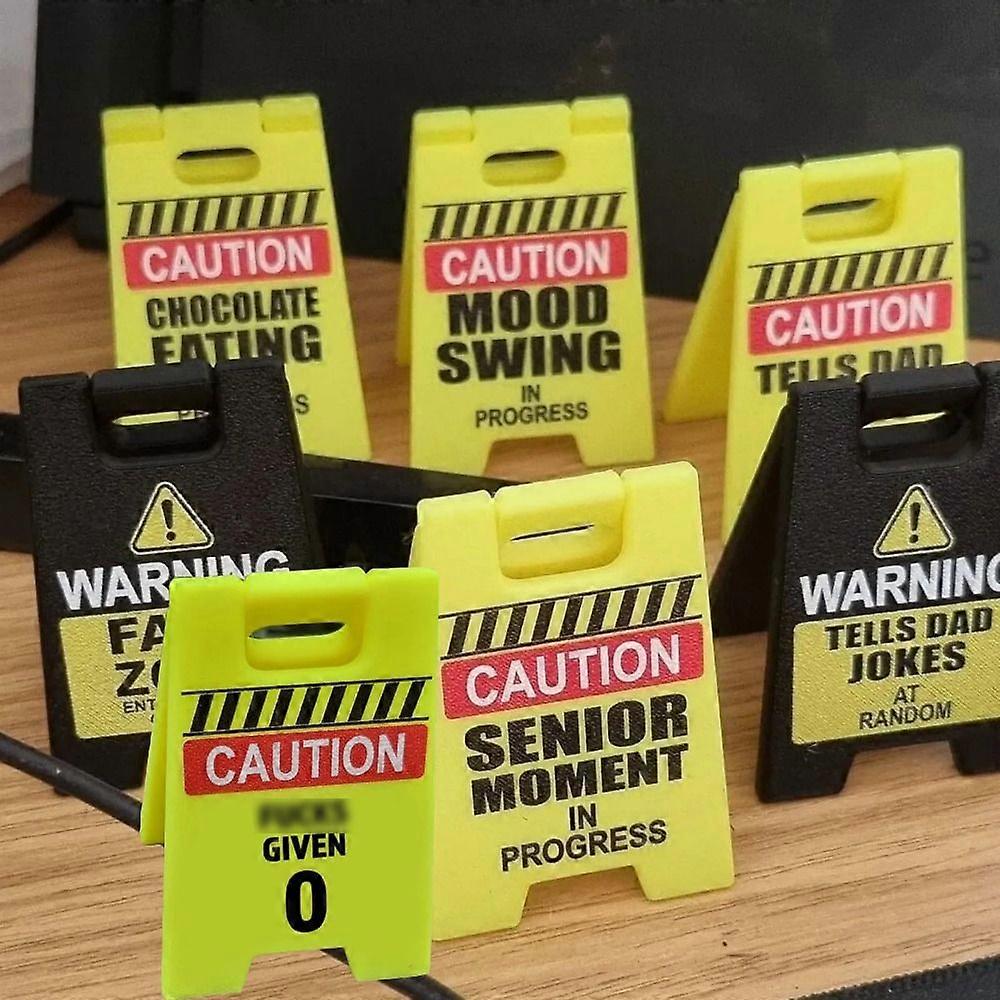 Printed Miniature Desk Hazard Caution Sign 3D Safety Warning Tabletop Statue,50% Offer
