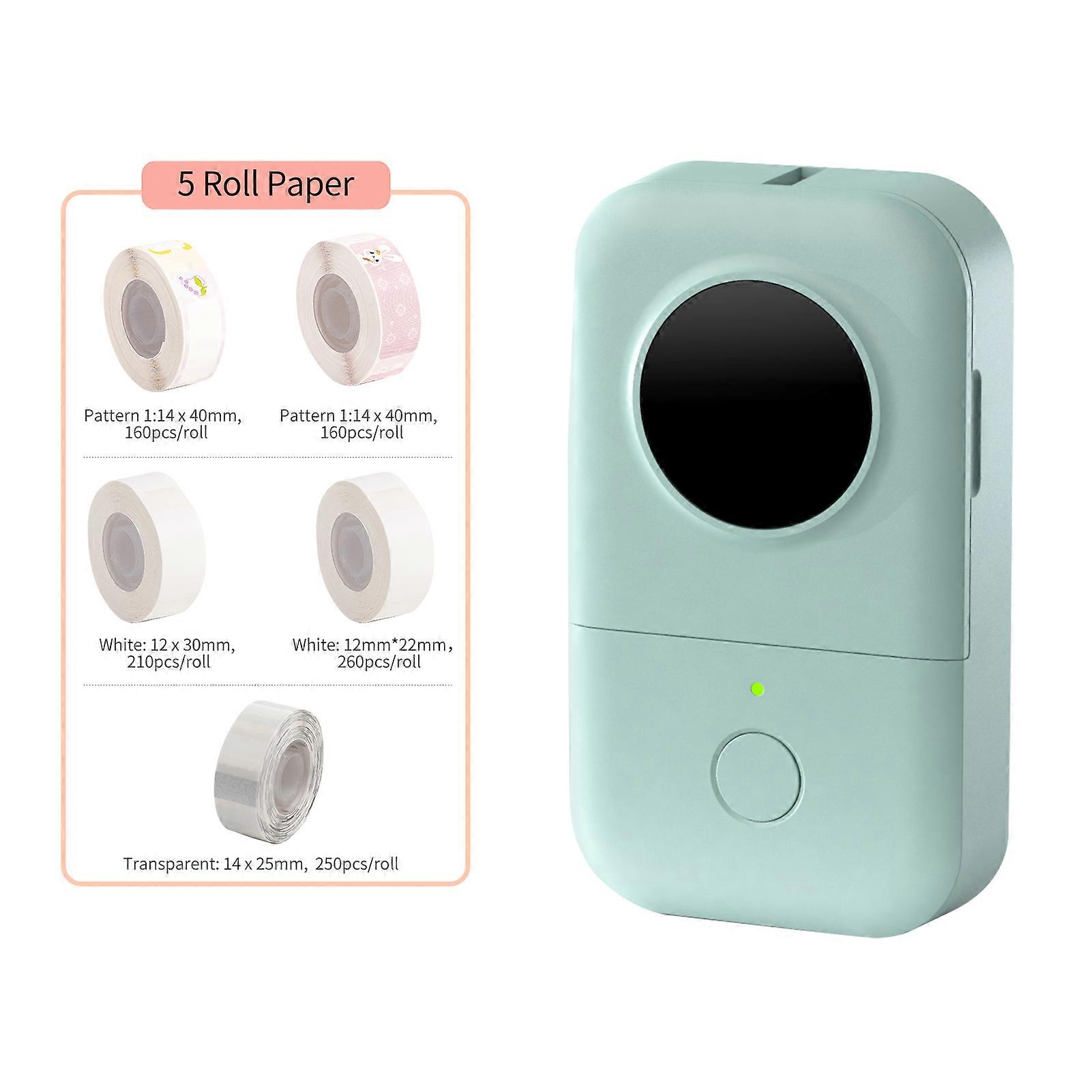 AIMO D30 Label Maker Machine Mini Pocket Thermal Label Printer All in One BT Connect Adhesive Tag DIY Date Journal Study Sticker Labeling Machine Comp