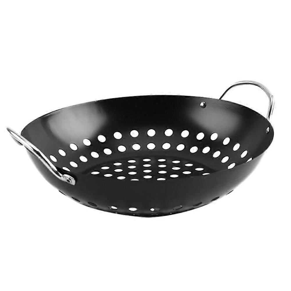 Cast Iron Griddle Plate Perforated Not Sticky Barbecue Pan for Gas Stovetop Barbecue Tray Teppanyak