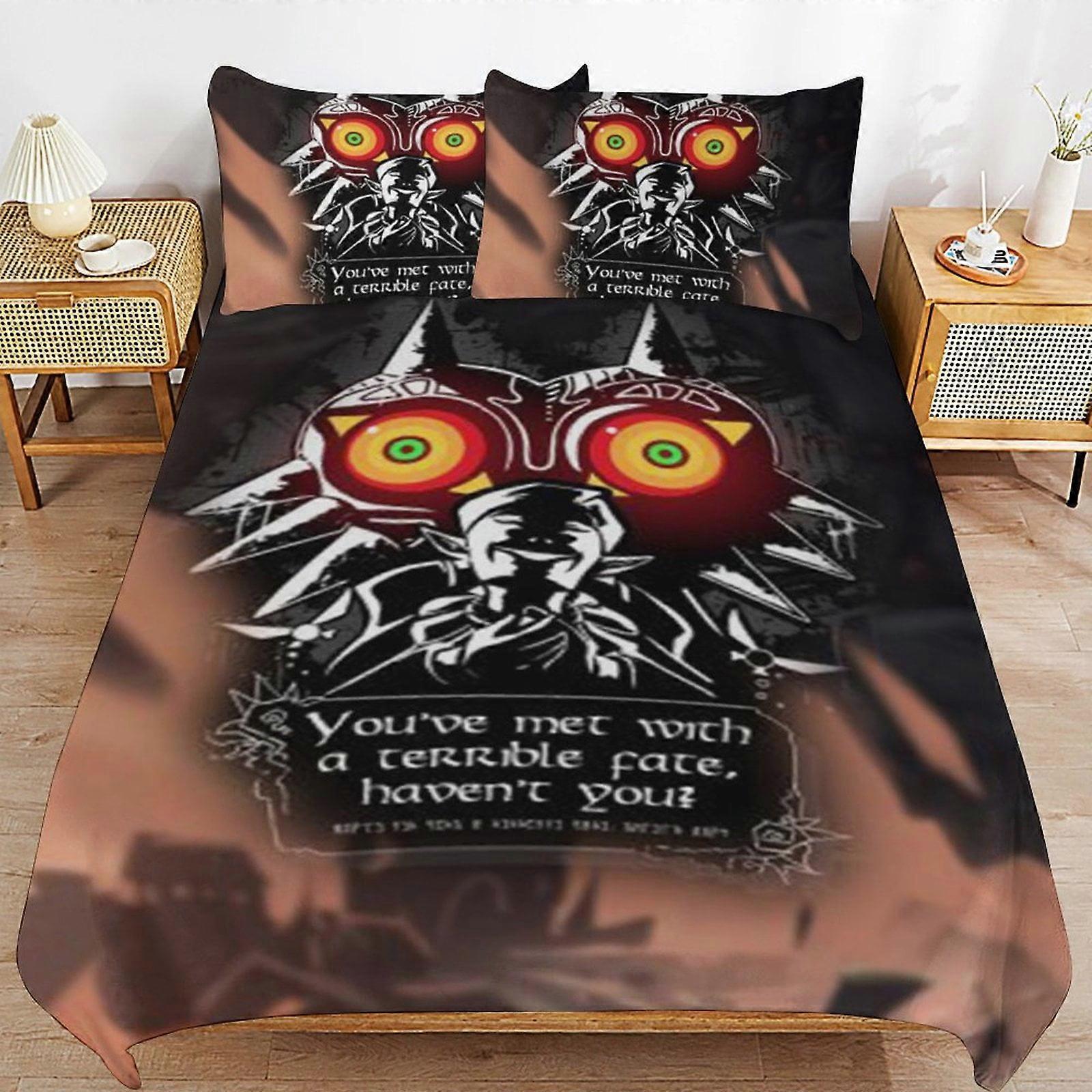 x278 The Legend of Zelda Comforter Set 3 Pieces Quilt Cover Set Soft Bedding Sets for All Seasons (1 Comforter 2 Pillowcases) hb278
