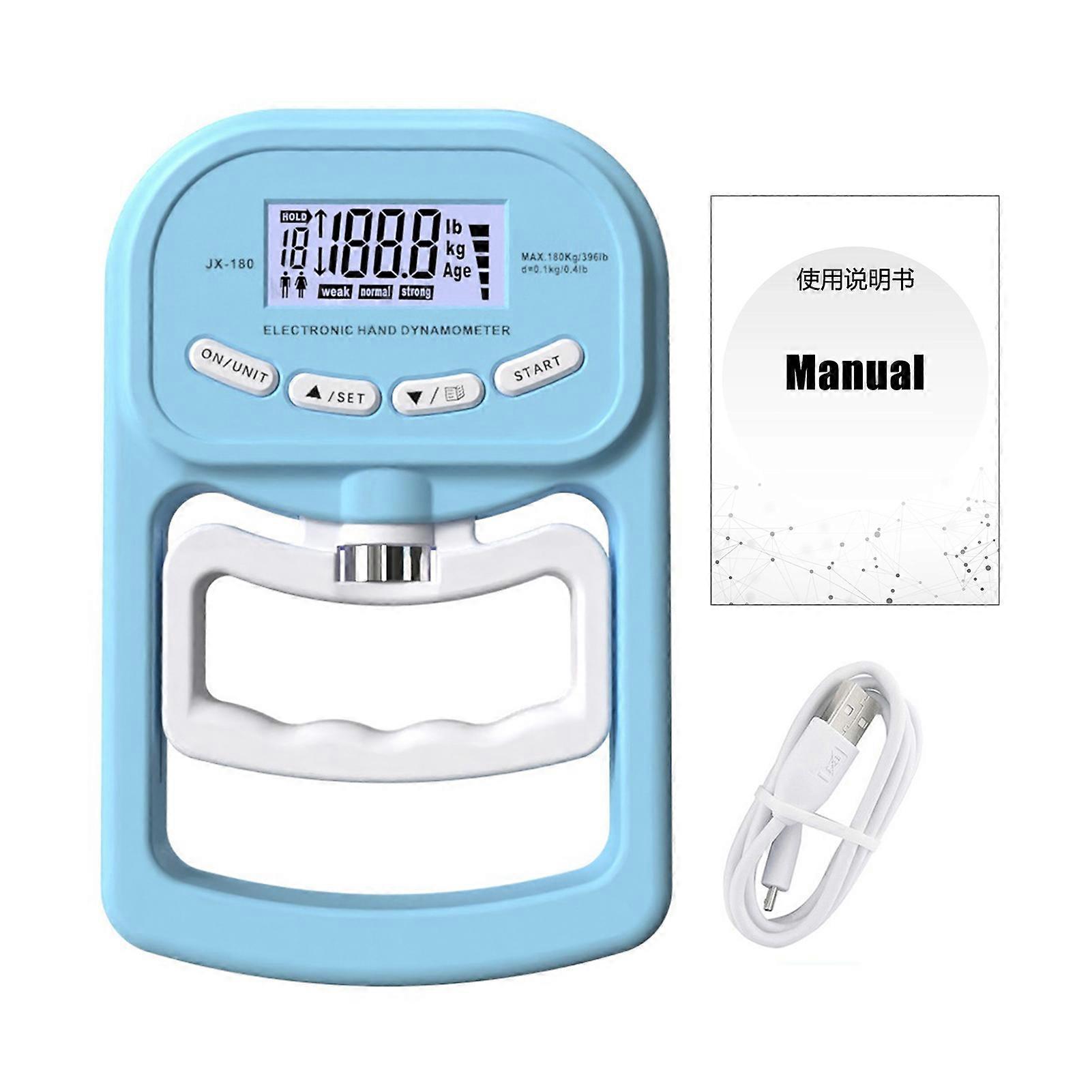 Hand Dynamometer Grip Strength Trainer 396 Lbs Electronic Hand Exerciser Tester Grip Strengthener Handgrip Measurer Meter with LCD Display