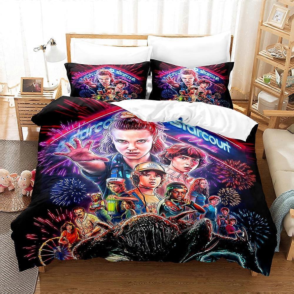 c15 Stranger Things 3D digital pattern plus printed bedding 3-piece set uu15