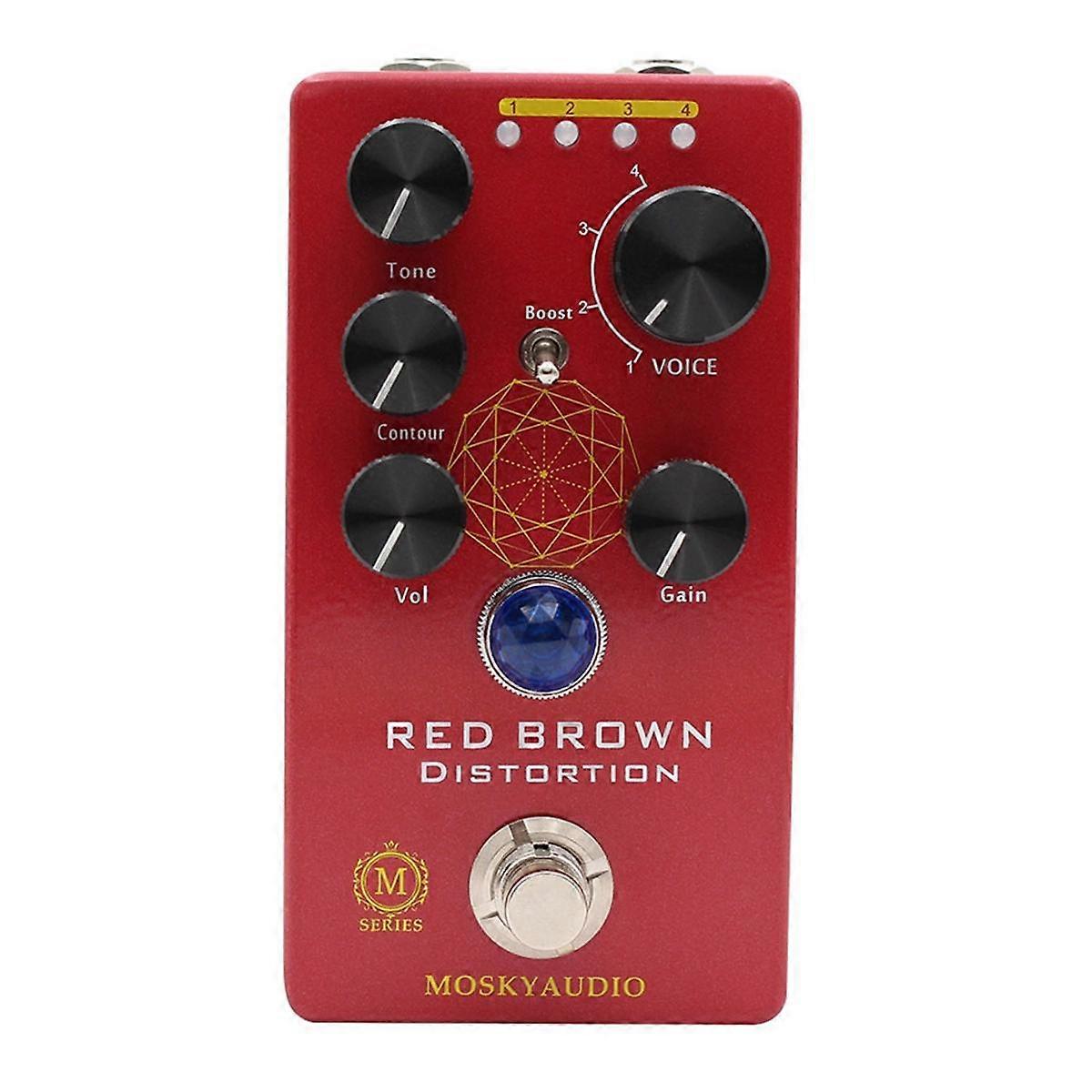 RÖDBRUN Distortion Gitarreffektpedal Distortion Pedal Elgitarreffektpedal Gitarrtillbehör
