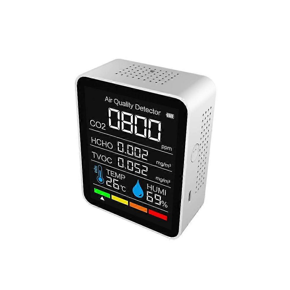 With Bluetooth 5 In1 Co2 Meter Digital Temperature Humidity Sensor Tester Air Quality Monitor Carbon Dioxide Tvoc Hcho Detector
