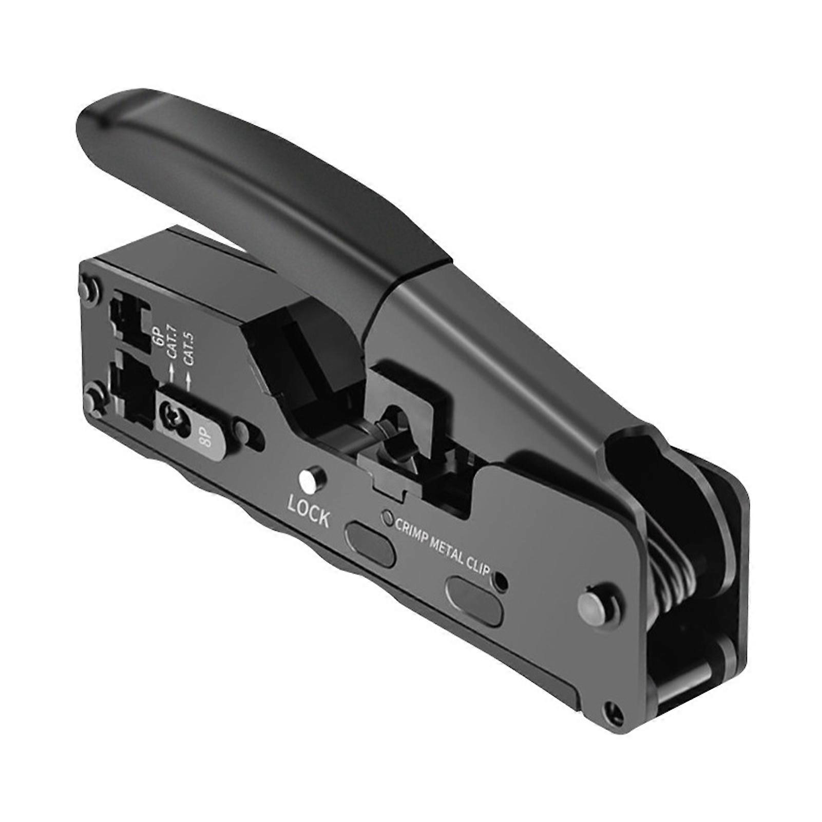 Modular Plug Universal Network Connector Portable Crimp Tool Home Multifunctional Anti Slip Ethernet Cable Durable Pass Through