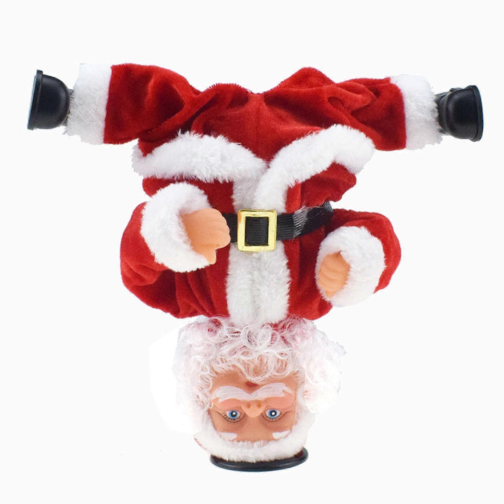 Santa Claus Musical Acrobatic Troupe Upside-Down Rotating Electric Toy Hip Hop Dancing Seasonal