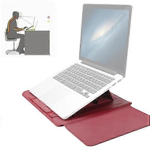 4 in 1 Universal Waterproof PU Leather Laptop Liner Bag with Handle & Stand & Pen Holder + 2 Winders + Mouse Bag + Charger Bag Set for 13 / 14 inch La