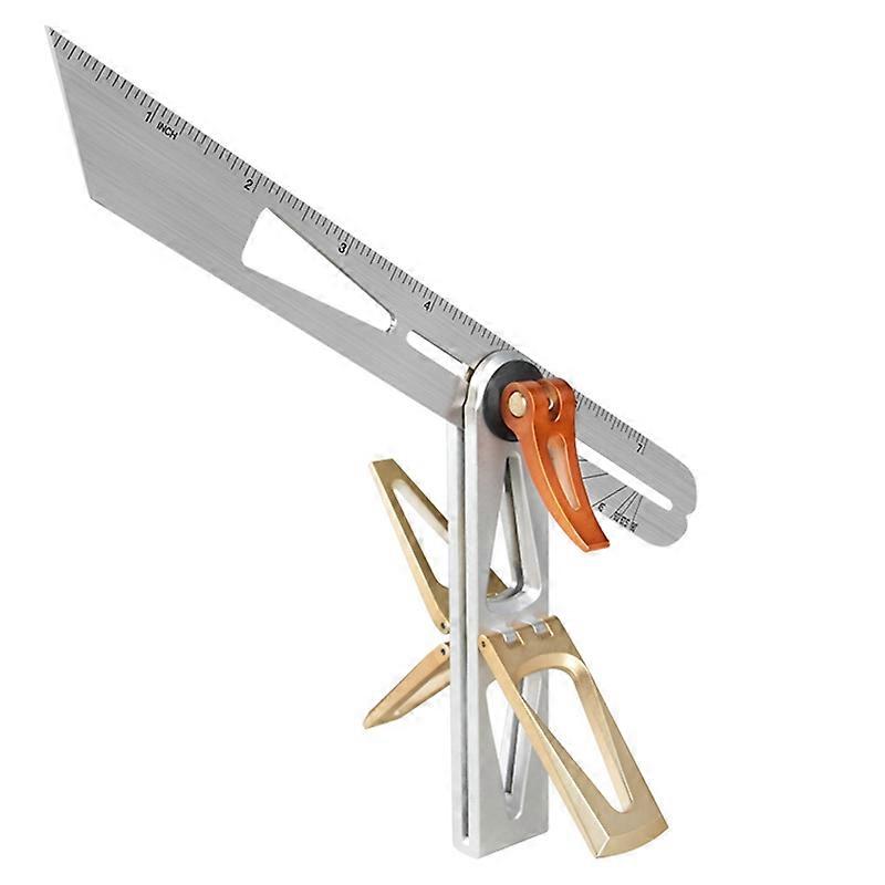 Heavy Movable Angle Ruler Woodworking Multifunctional Stainless Steel Gauges High-Precision Square