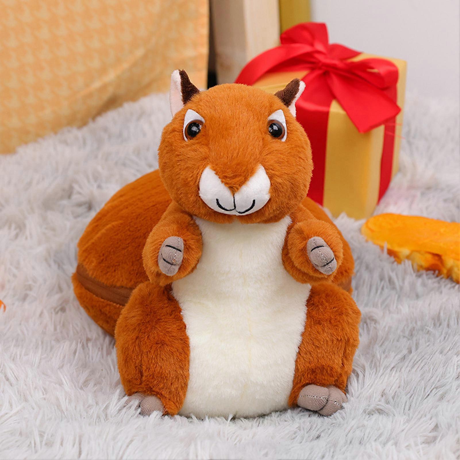Kawaii Squirrel Plush Toys Realistic Stuffed Doll Creative Cute Simulation Stuffed Toy for Kids Birthday Children\'s Day