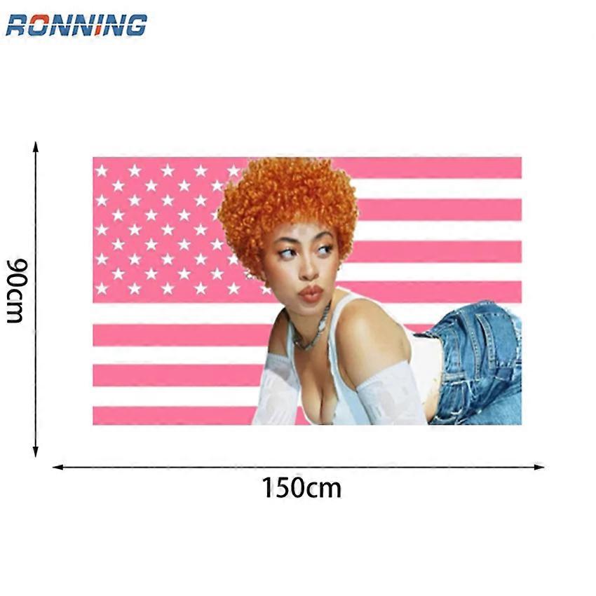 קרח דגל ארה"ב 3x5 ft שטיח פוסט באנר עבור מעונות המכללה קיר אדם קישוט מערה מסיבה בית חצר חיצונית מקורה