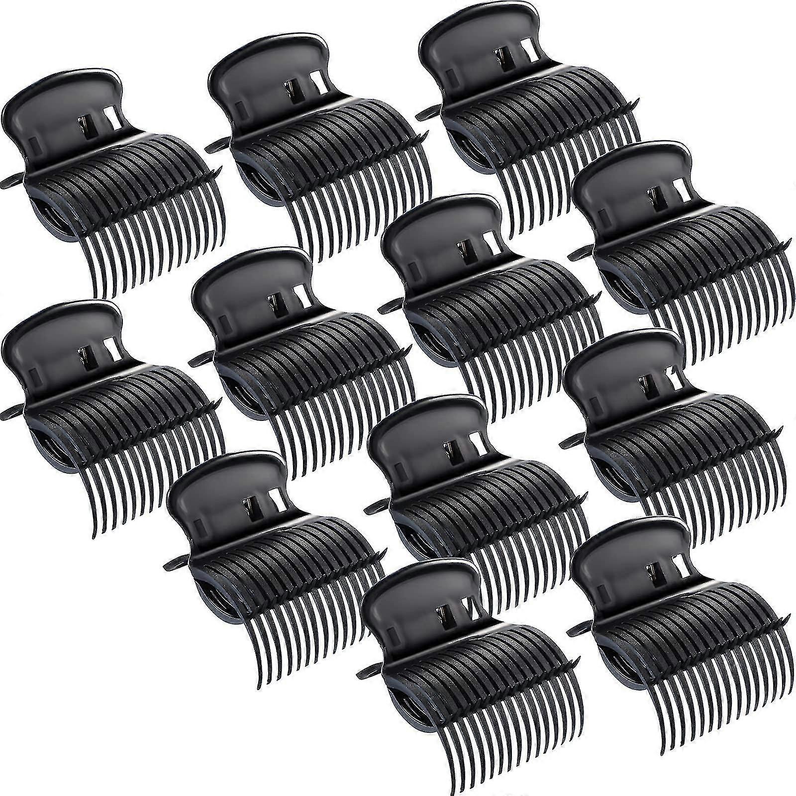 12pcs Hot Roller Clips Hair Curler Claw Clips Sostituzione Roller Clips per donne ragazze Hair Section Styling -aya