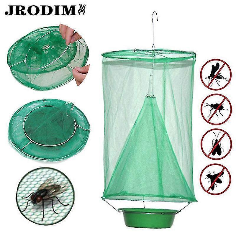 Garden Traps Hanging Flycatcher Folding Net Fly Trap Summer Mosquito Fly Traps Bait Station Wasp Insect Bug Killer Flies Catcher