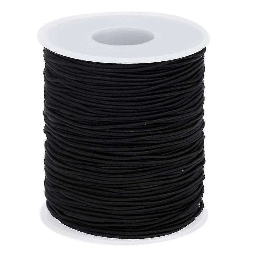 Elastic String For Bracelets, Jewelry String (1.2mm, 109 Yards, Black)