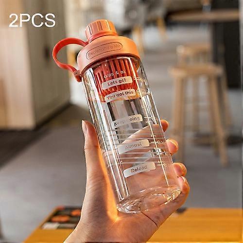2PCS Summer Portable High Temperature Resistant Tea Leaking Plastic Cup