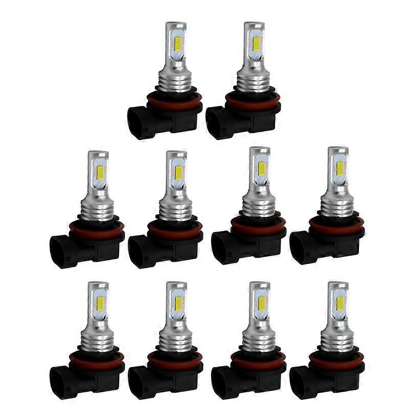 10pcs H11 LED-Nebellampe neueste Version 3570 CSP-Chips LED-Nebellampenlampen Weiß 6000K