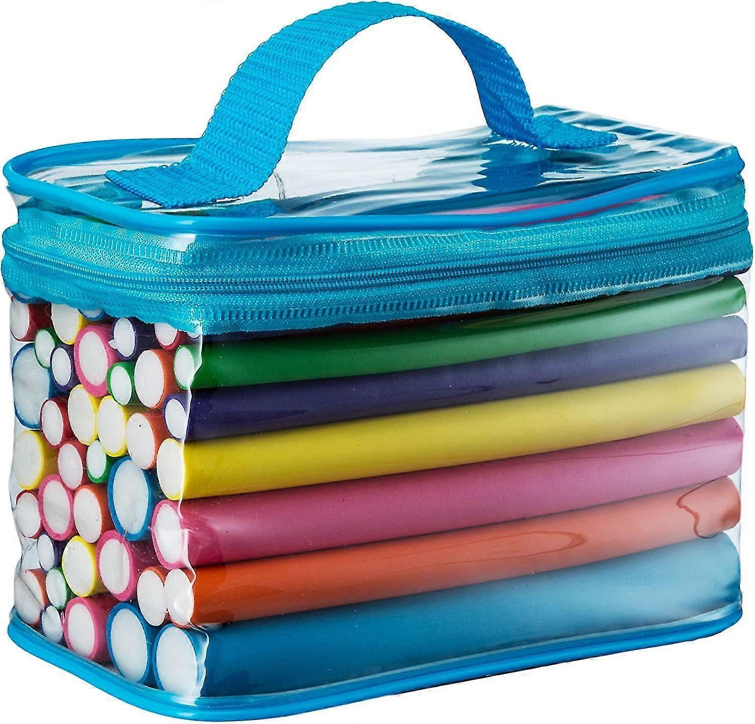 42 Pack Twist-flex Rods 7 Sizes Flexible Curl Sponge Hair Roller Set Hair Foam Curler Hot Roller Set(random Color)