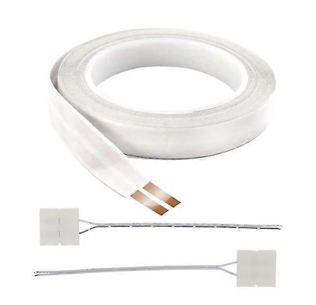 16awg كابل كهربائي مسطح مخفي 2 موصل لاصق دعم الأسلاك النحاسية 1 م