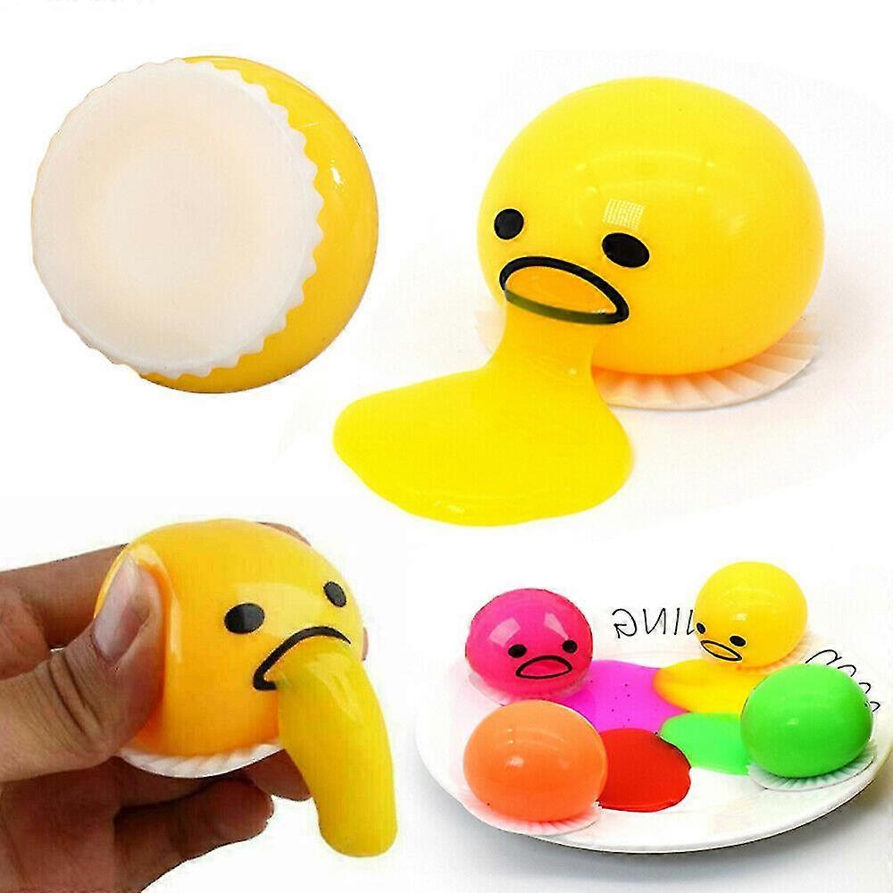 Squishy Puking gălbenuș de ou Strângeți mingea cu galben Goop Scuti de stres Relief jucărie