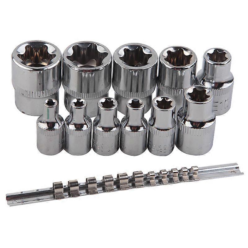 11Pc Female Torx Sockets On Rail