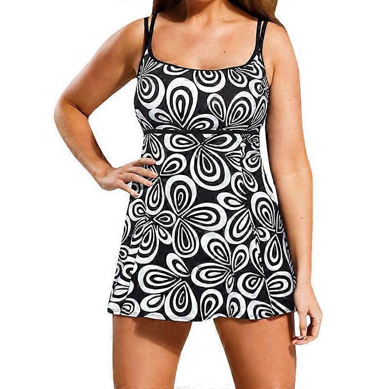 Kvinnor Monokini Baddräkt Kjol Badkläder Badklänning Baddräkt Strandkläder Plus Storlek