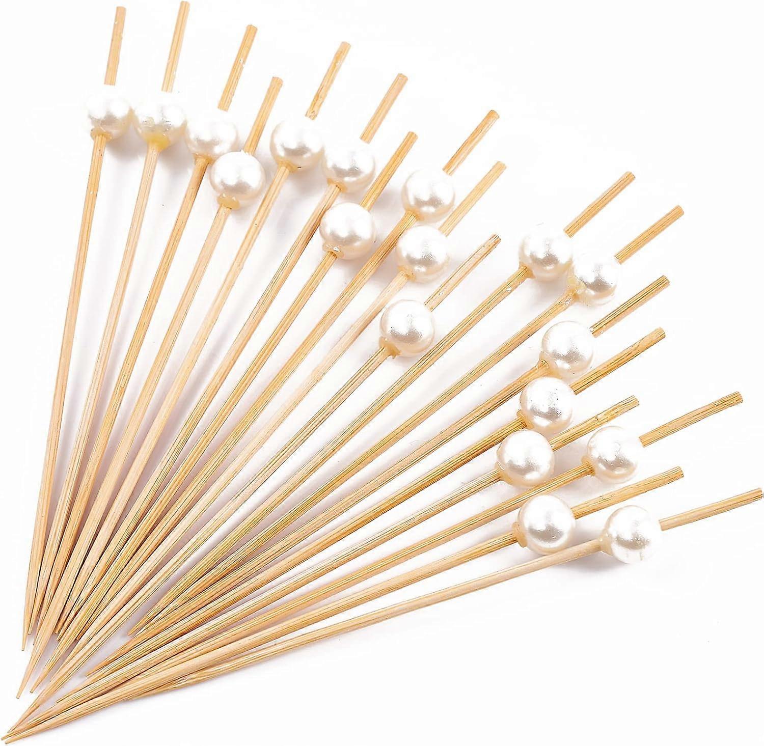 Set of 100 wooden toothpicks for aperitif tapas aperitifs Pearly white