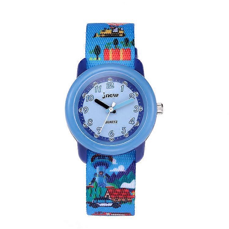 Blue, webbing cartoon children's watch