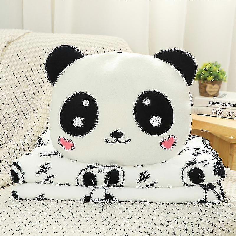 Panda Dun Nap Pillow Blanket Lying Eeping Pillow Car Student Two-in-one Table Cushion, Pillow And Quilt Dual-use (a)--
