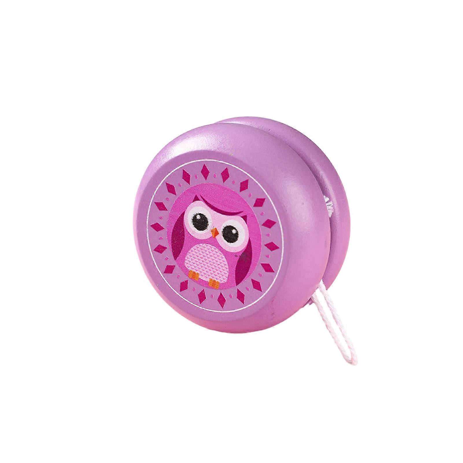 Kids Yoyo Toy with String Colorful Cartoon Trick Yoyo Responsive Ball Reflexing Auto Return Wooden Yoyo Spinning Toy Professional Responsive Yoyo for 