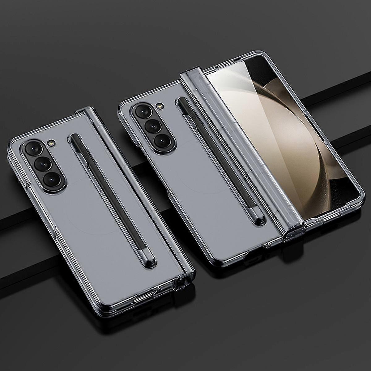 حافظة Z Fold 5 ، حافظة رقيقة للبشرة غير اللامعة متوافقة مع Samsung Galaxy Z Fold 5 مع حامل قلم S Pen وواقي شاشة